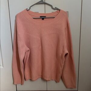 J. Crew Peach Ribbed Knit Top